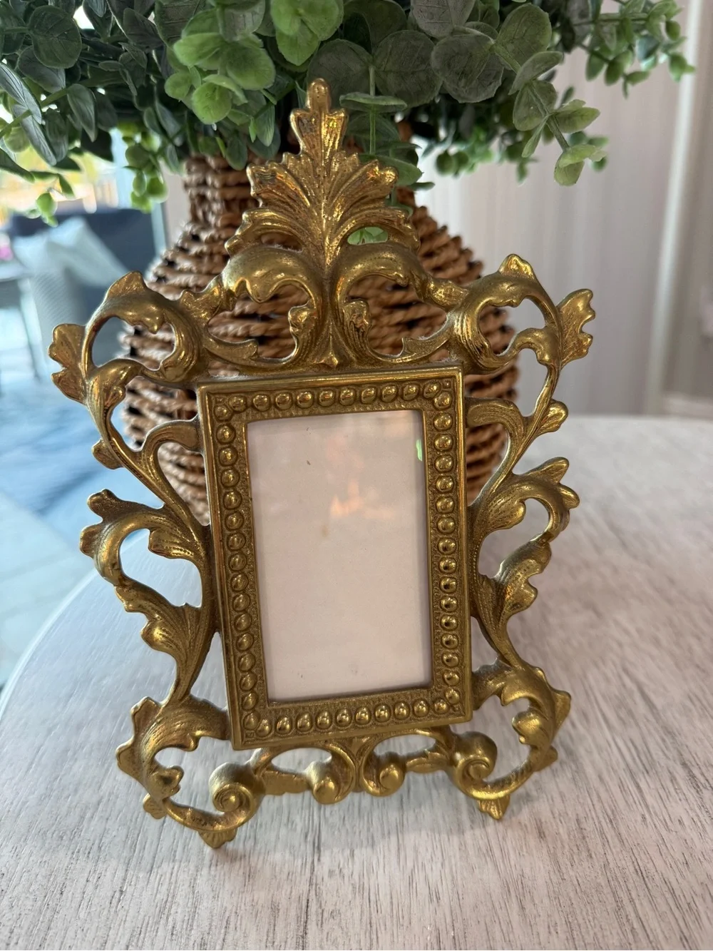 Vintage Brass Virginia Metalcrafters 12-8 Ornate Brass mid century modern